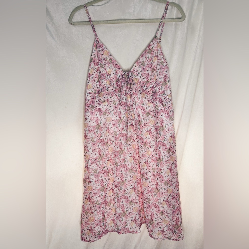 She + Sky Floral Pink Mini Dress